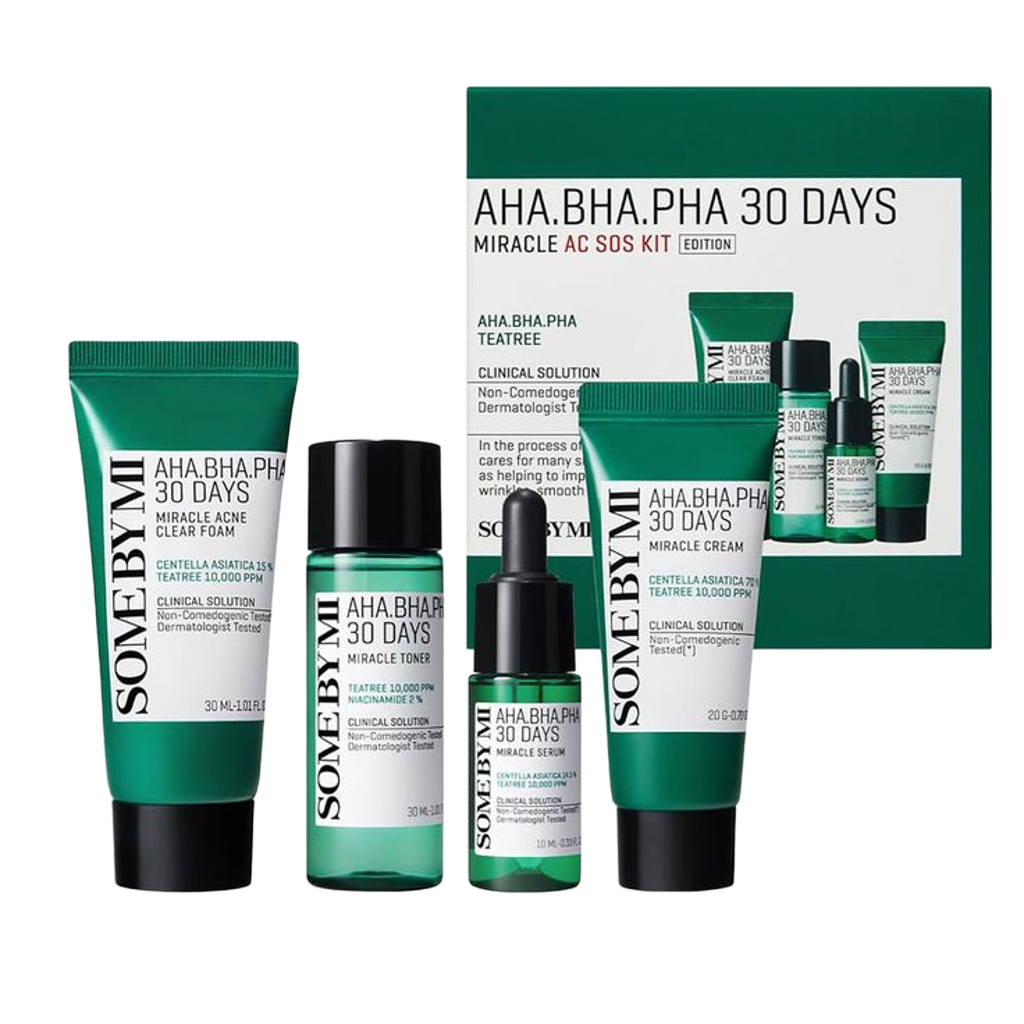 AHA, BHA, PHA 30 Days Miracle AC SOS Kit Some by mi gift set in Egypt
