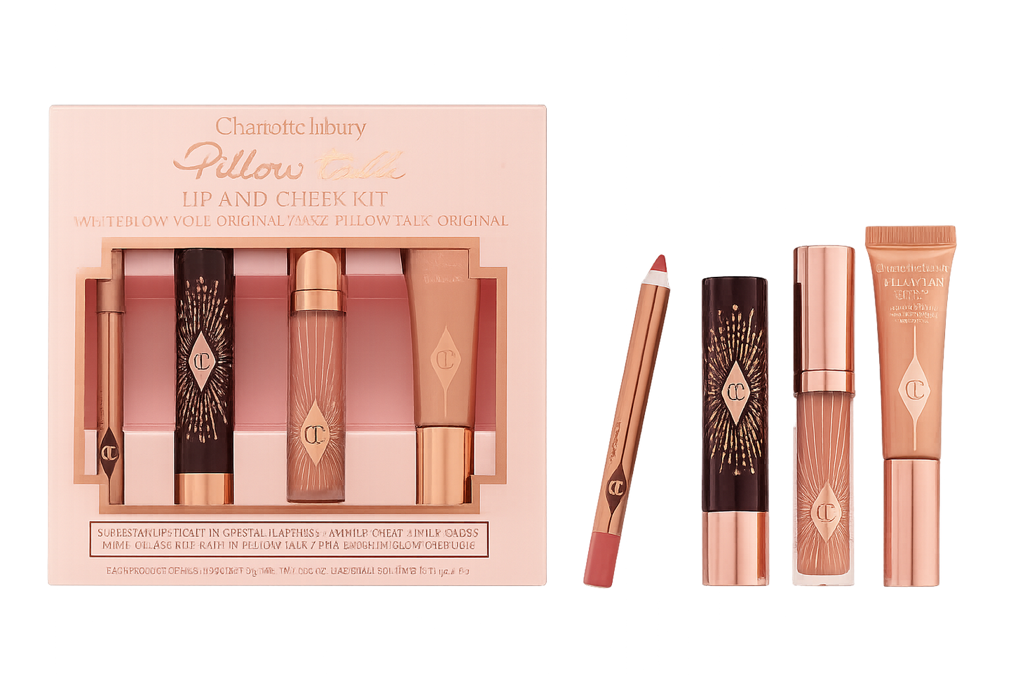 Charlotte Tilbury Pillow Talk Iconic Lip and Cheek Secrets Set Original in egypt
