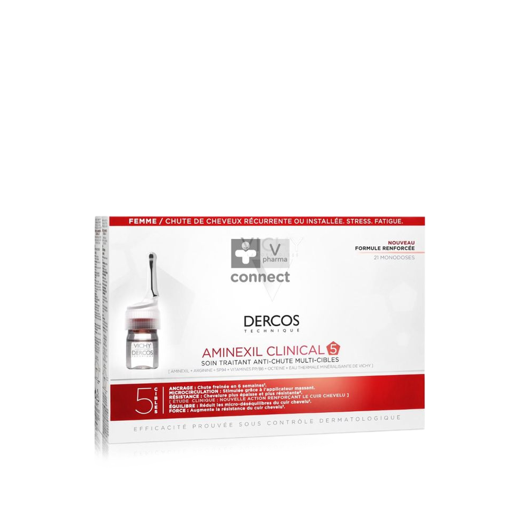 Vichy Dercos Aminexil Clinical 5 Anti-Hair Fall Treatment 12Amp x 6Ml
